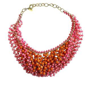 FORNASH Beaded Statement Bib Necklace